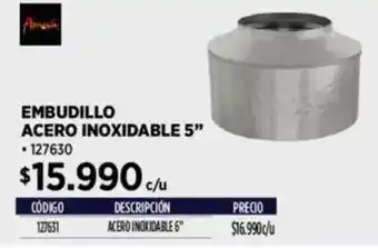 Construmart Embudillo acero inoxidable oferta