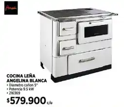 Construmart Cocina leña angelina blanca oferta