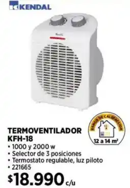 Construmart Kendal termoventilador KFH-18 oferta