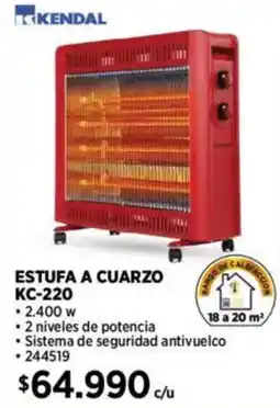 Construmart Estufa a cuarzo KC-220 oferta