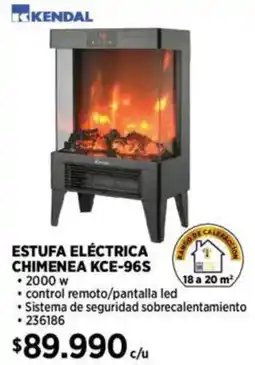 Construmart Estufa eléctrica chimenea KCE-96S oferta