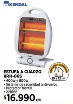 Construmart Kendal estufa a cuarzo KRH-06S oferta