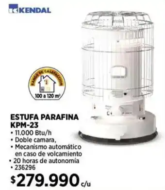 Construmart Kendal estufa parafina KPM-23 oferta