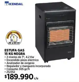 Construmart Kendal estufa gas negra oferta