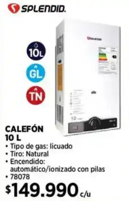 Construmart Splendid calefón oferta