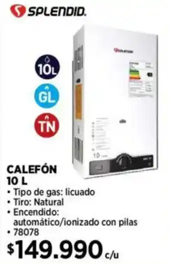 Construmart Splendid calefón oferta