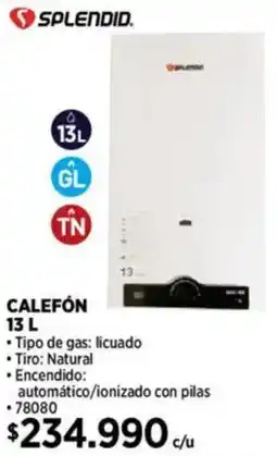 Construmart Splendid calefón oferta