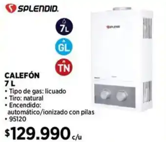 Construmart Splendid calefón oferta