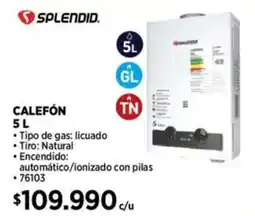 Construmart Splendid calefón oferta