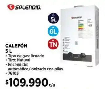 Construmart Splendid calefón oferta