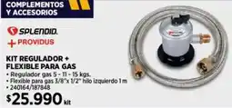 Construmart Splendid kit regulador + flexible para gas oferta
