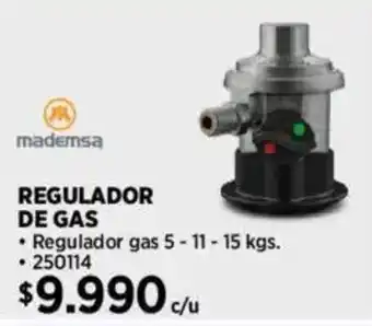 Construmart Mademsa regulador de gas oferta