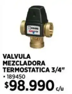 Construmart Valvula mezcladora termostatica oferta