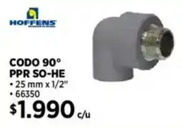 Construmart Hoffens codo 90° ppr so-he oferta
