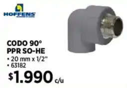 Construmart Hoffens codo 90° ppr so-he oferta