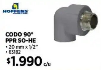 Construmart Hoffens codo 90° ppr so-he oferta