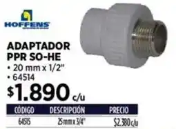 Construmart Hoffens adaptador ppr so-he oferta