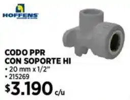 Construmart Hoffens codo ppr con soporte hi oferta