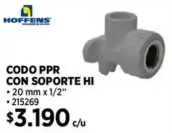 Construmart Hoffens codo ppr con soporte hi oferta
