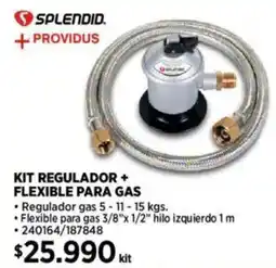 Construmart Splendid. +providus kit regulador + flexible para gas oferta
