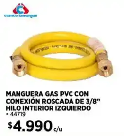 Construmart Manguera gas pvc con conexión roscada hilo interior izquierdo • 44719 oferta