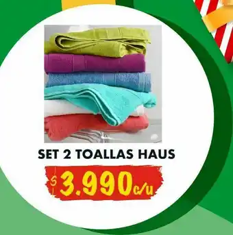 Super Bodega a Cuenta Set 2 toallas haus oferta