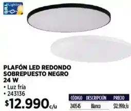 Construmart Plafon led redondo sobrepuesto negro oferta