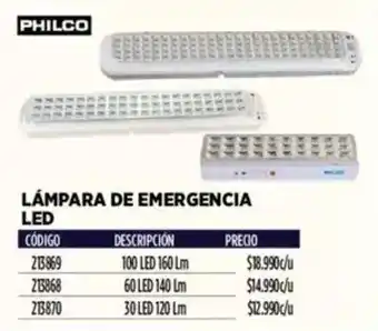 Construmart Philco lámpara de emergencia led oferta