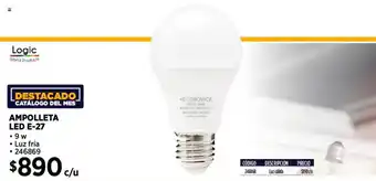 Construmart Logic ampolleta led E-27 oferta