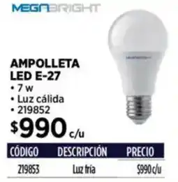 Construmart Megabright ampolleta led E27 oferta