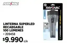Construmart Rayovac linterna superled recargable oferta