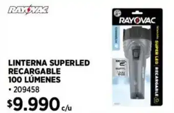Construmart Rayovac linterna superled recargable oferta