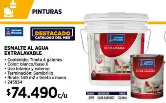 Construmart Sherwin Williams esmalte al agua extralavable oferta