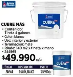 Construmart Sherwin Williams cubre más oferta