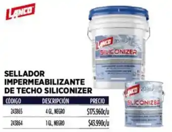 Construmart Lanco sellador impermeabilizante de techo siliconizer negro oferta