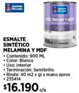 Construmart Sherwin williams esmalte sintético melamina y mdf oferta