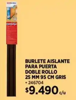 Construmart Burlete aislante para puerta doble rollo gris oferta