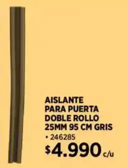 Construmart Aislante para puerta doble rollo gris oferta