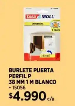 Construmart Burlete puerta perfil p blanco oferta