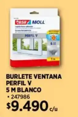 Construmart Burlete ventana perfil v blanco oferta