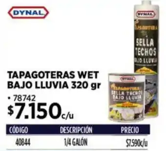 Construmart Dynal tapagoteras wet bajo lluvia oferta