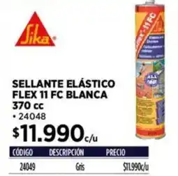 Construmart Sika sellante elástico flex 11 fc blanca oferta