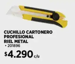 Construmart Cuchillo cartonero profesional riel metal oferta