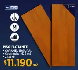 Construmart Projaus piso flotante caramel natural oferta