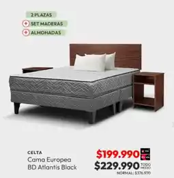 Abcdin Celta Cama Europea BD Atlantis Black oferta