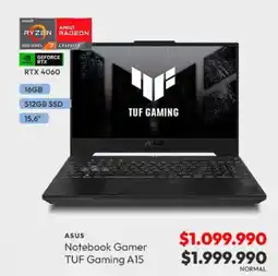 Abcdin Asus Notebook Gamer TUF Gaming A15 oferta