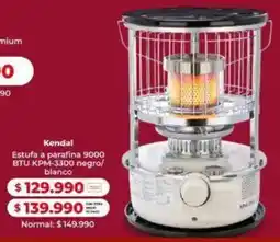 Easy Kendal estufa a parafina 9000 btu kpm-3300 negro/ blanco oferta