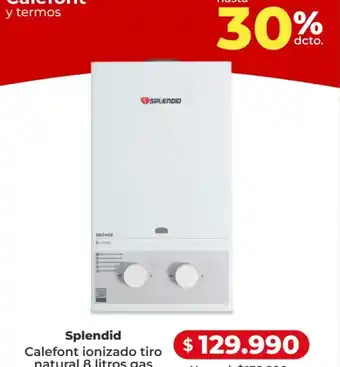 Easy Splendid calefont ionizado tiro oferta