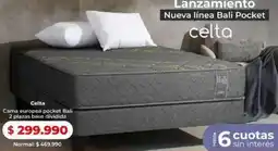 Easy Celta cama europea pocket bali 2 plazas base dividida oferta