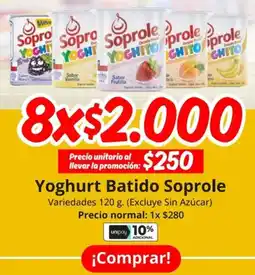 Unimarc Yoghurt batido soprole oferta